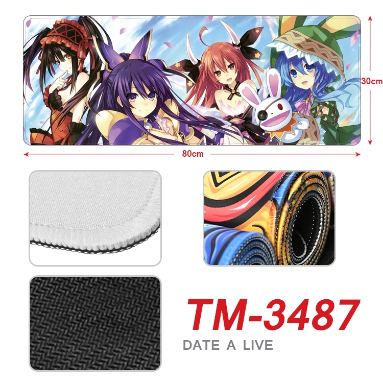 Date-A-Live Anime peripheral new lock edge mouse pad 30X80cm TM-3487