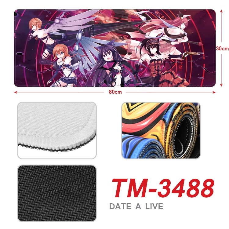 Date-A-Live Anime peripheral new lock edge mouse pad 30X80cm TM-3488