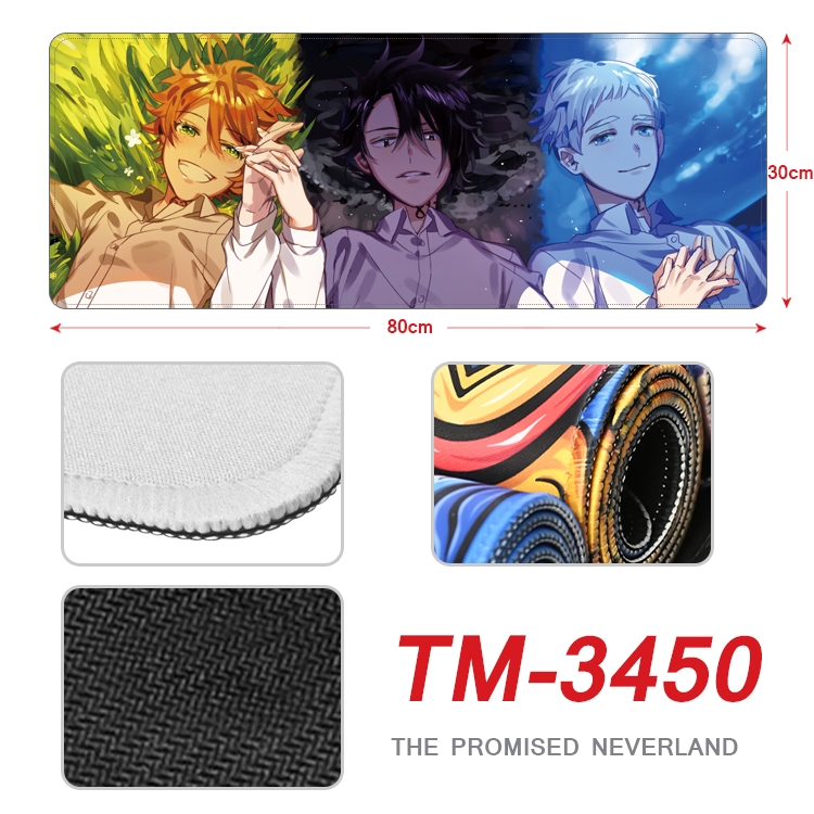 The Promised Neverla Anime peripheral new lock edge mouse pad 30X80cm TM-3450