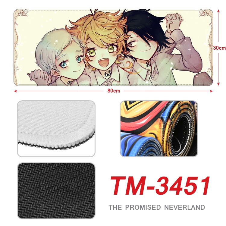 The Promised Neverla Anime peripheral new lock edge mouse pad 30X80cm TM-3451