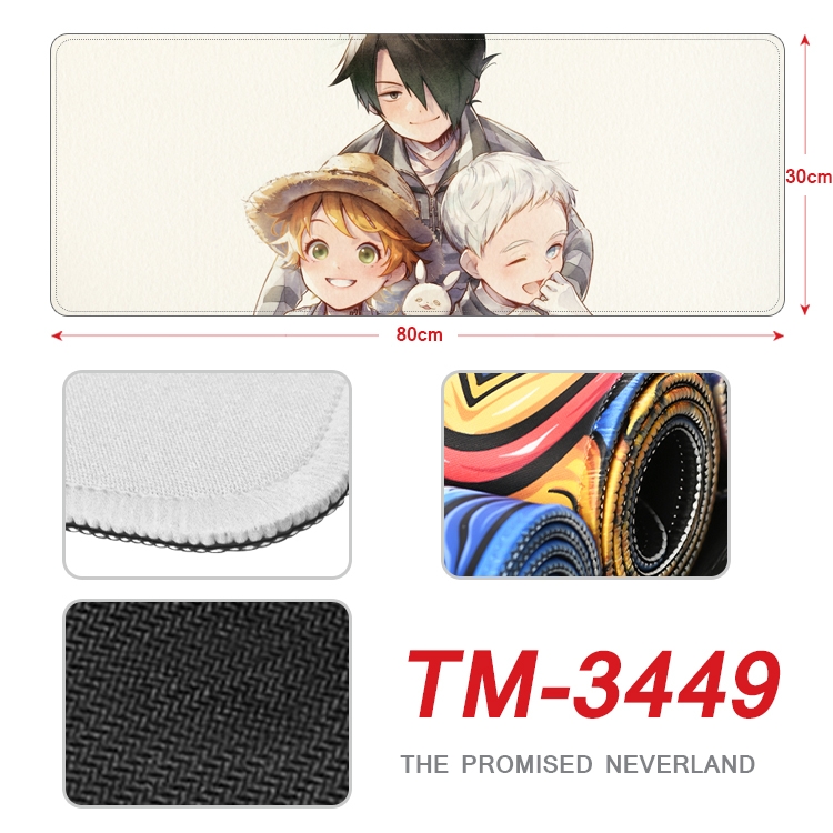 The Promised Neverla Anime peripheral new lock edge mouse pad 30X80cm TM-3449