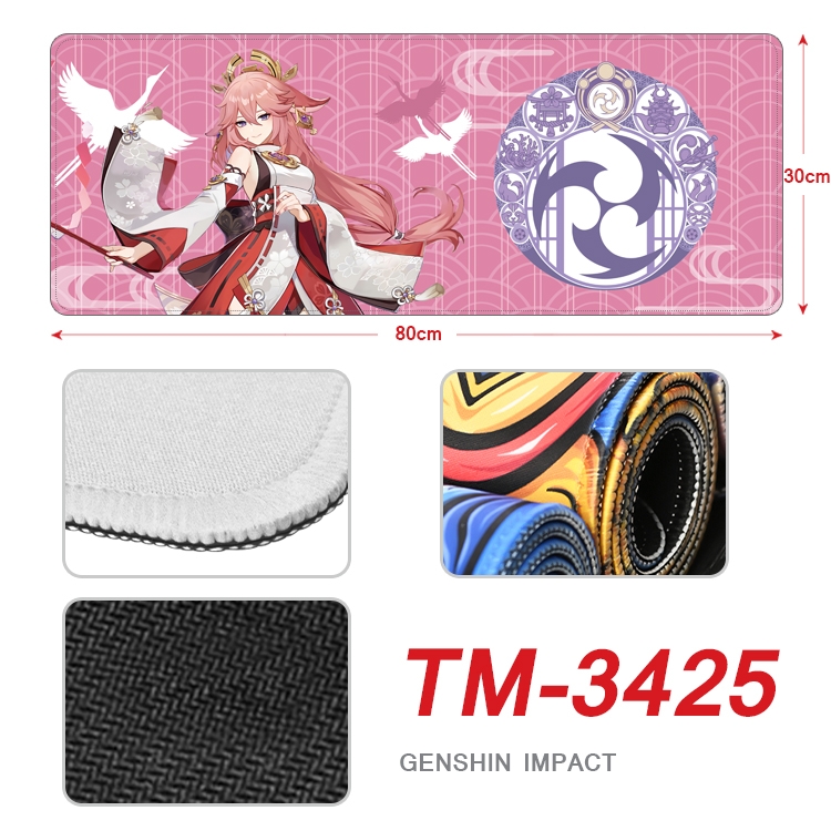 Genshin Impact Anime peripheral new lock edge mouse pad 30X80cm TM-3425