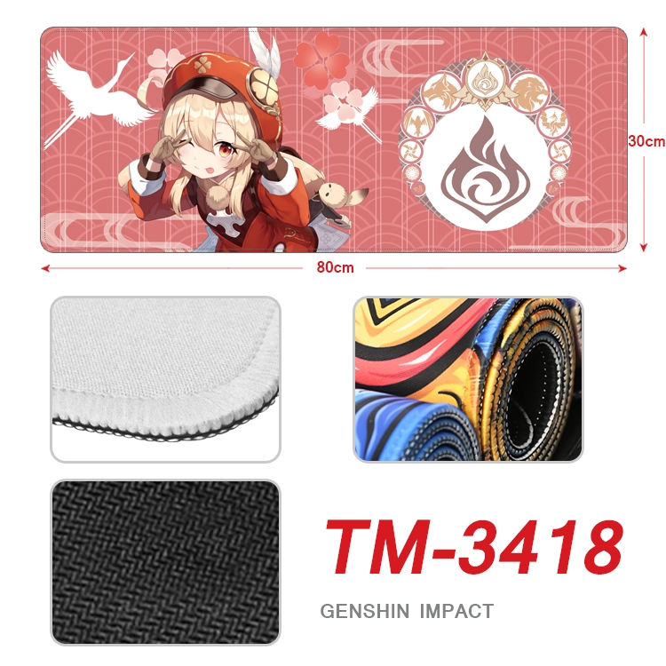 Genshin Impact Anime peripheral new lock edge mouse pad 30X80cm TM-3418
