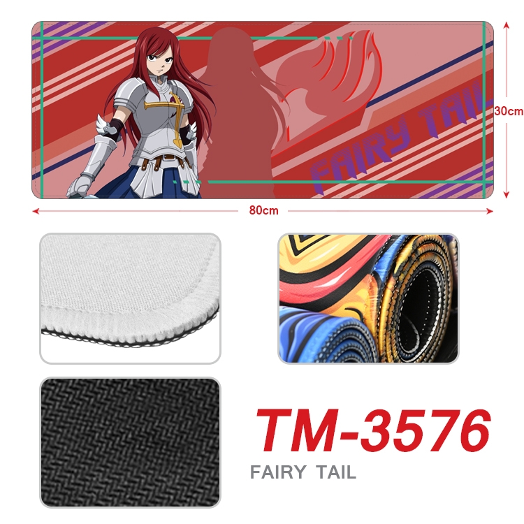 Fairy tail Anime peripheral new lock edge mouse pad 30X80cm TM-3576