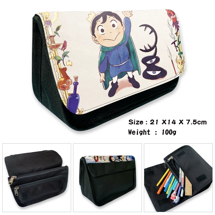 king ranking Velcro canvas zipper pencil case Pencil Bag 21×14×7.5cm