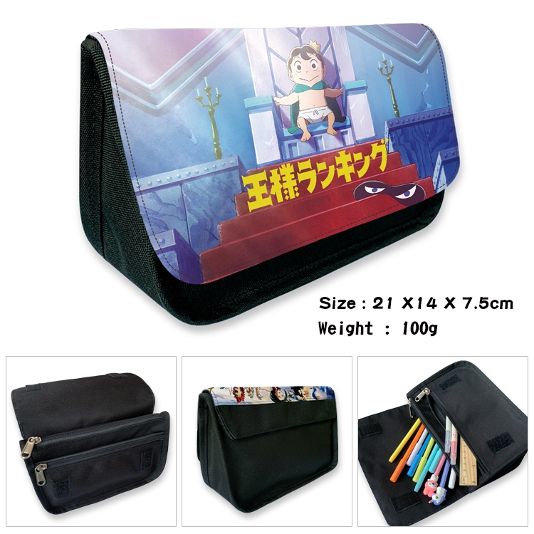 king ranking Velcro canvas zipper pencil case Pencil Bag 21×14×7.5cm