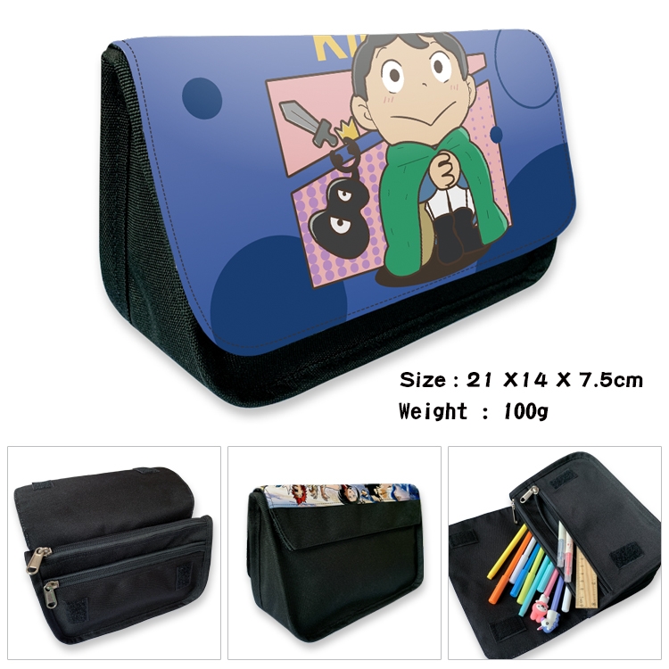 king ranking Velcro canvas zipper pencil case Pencil Bag 21×14×7.5cm