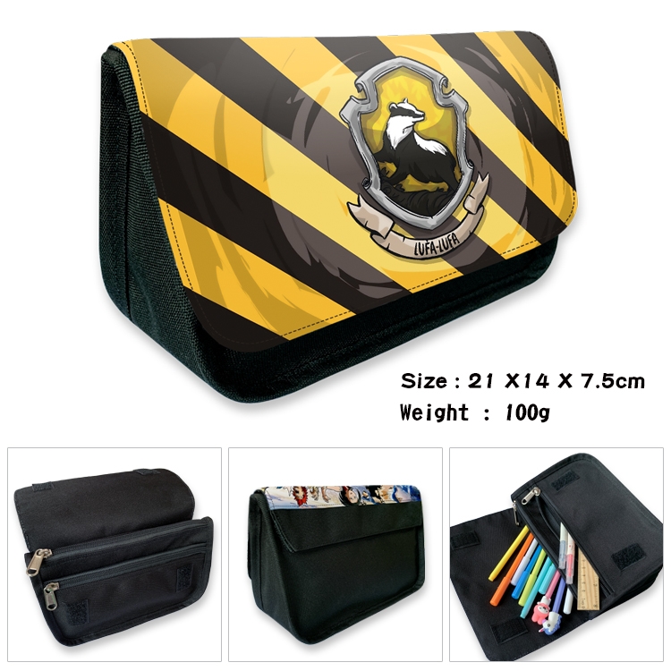 Harry Potter Velcro canvas zipper pencil case Pencil Bag 21×14×7.5cm