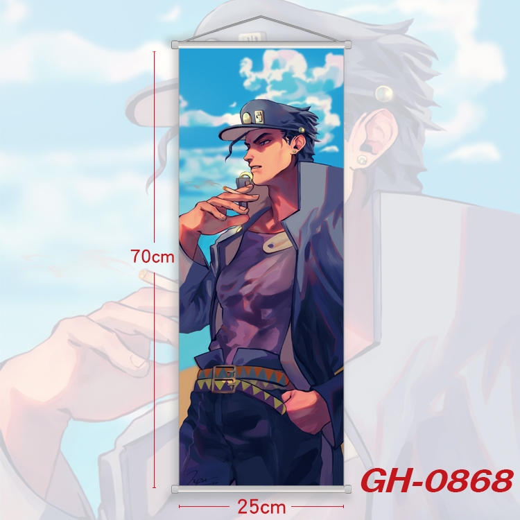 JoJos Bizarre Adventure White plastic rod cloth small hanging canvas painting 25x70cm price for 5 pcs GH-0868