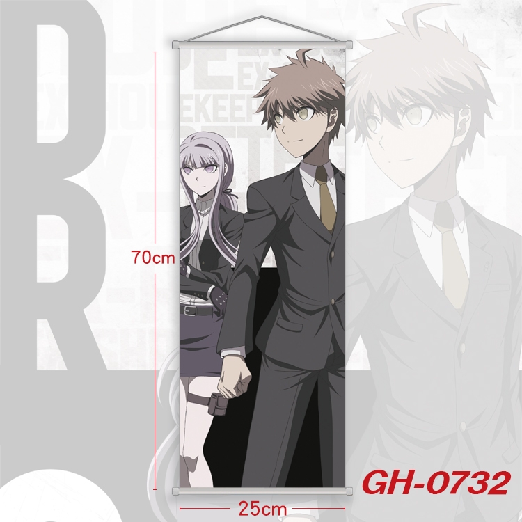 Dangan-Ronpa Plastic Rod Cloth Small Hanging Canvas Painting 25x70cm price for 5 pcs GH-0732