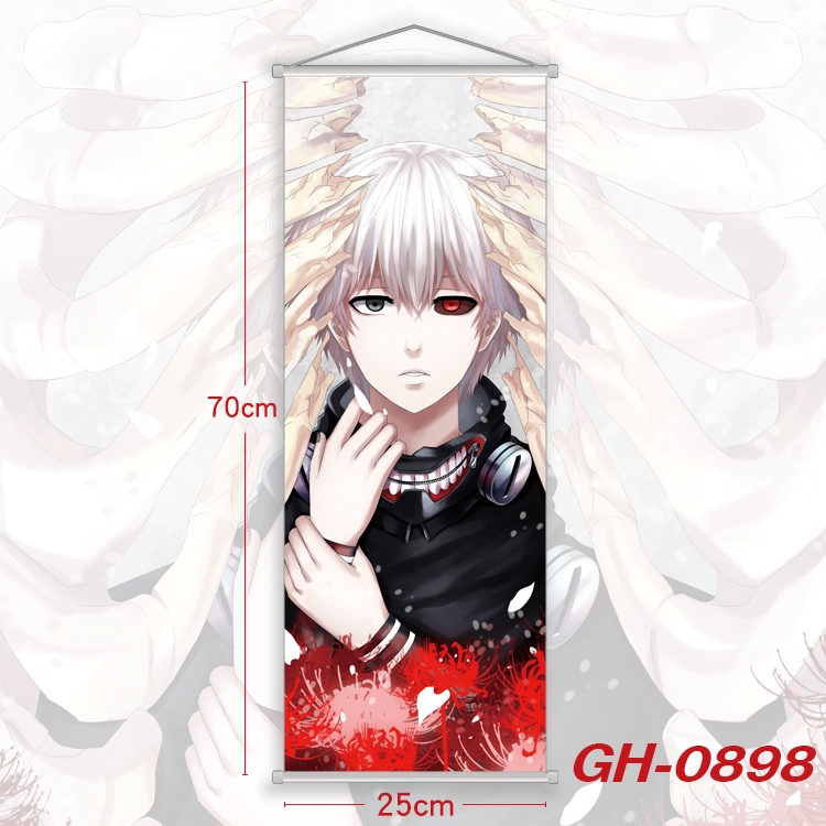 Tokyo Ghoul Plastic Rod Cloth Small Hanging Canvas Painting 25x70cm price for 5 pcs GH-0898