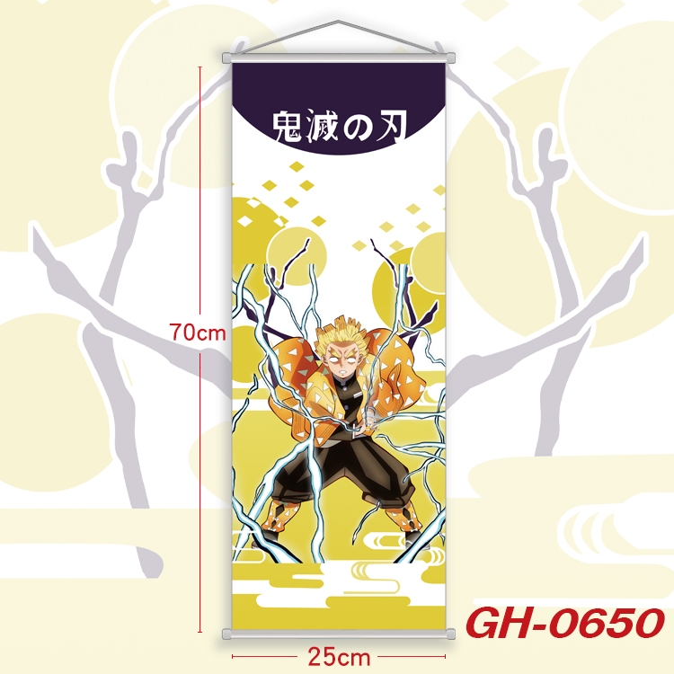 Demon Slayer Kimets Plastic Rod Cloth Small Hanging Canvas Painting 25x70cm price for 5 pcs GH-0650