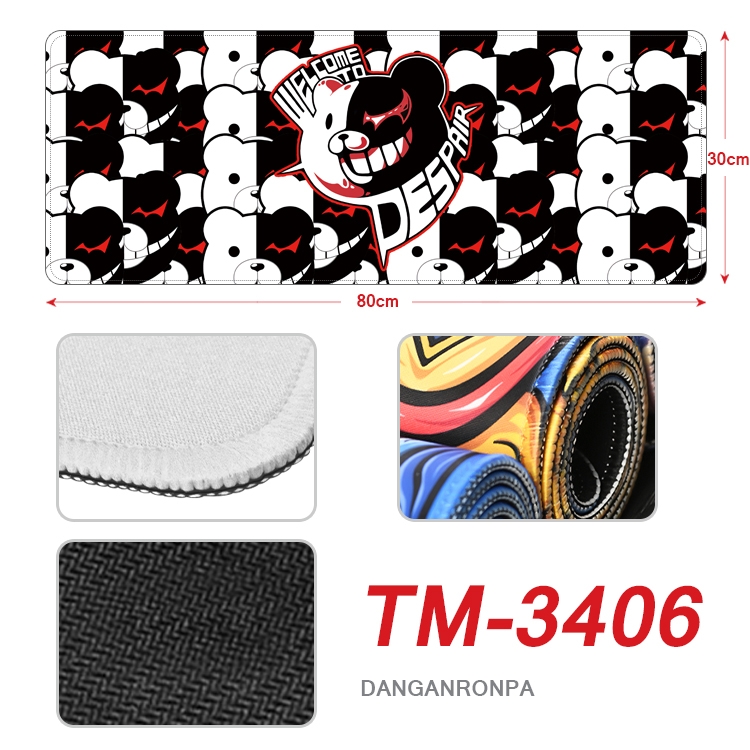 Dangan-Ronpa Anime peripheral new lock edge mouse pad 30X80cm TM-3406