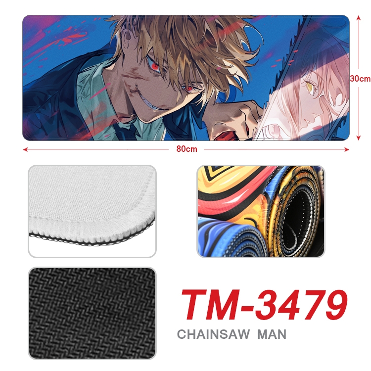 chainsaw man Anime peripheral new lock edge mouse pad 30X80cm TM-3479