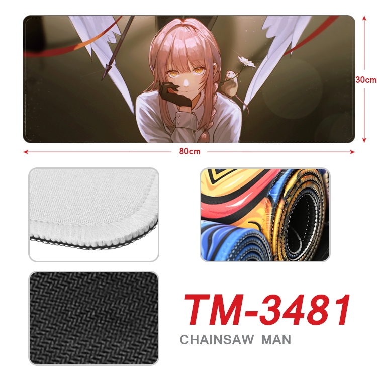 chainsaw man Anime peripheral new lock edge mouse pad 30X80cm TM-3481