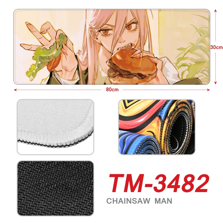 chainsaw man Anime peripheral new lock edge mouse pad 30X80cm TM-3482