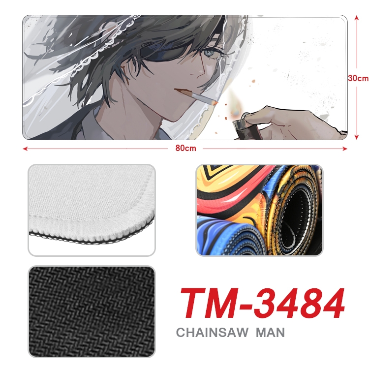 chainsaw man Anime peripheral new lock edge mouse pad 30X80cm TM-3484