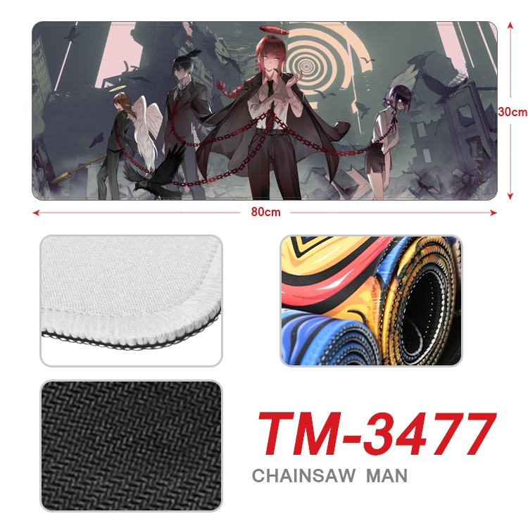 chainsaw man Anime peripheral new lock edge mouse pad 30X80cm TM-3477