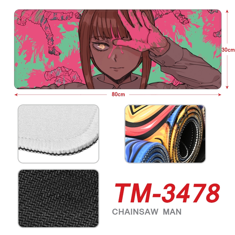 chainsaw man Anime peripheral new lock edge mouse pad 30X80cm TM-3478