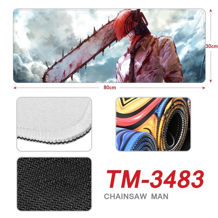 chainsaw man Anime peripheral new lock edge mouse pad 30X80cm  TM-3483