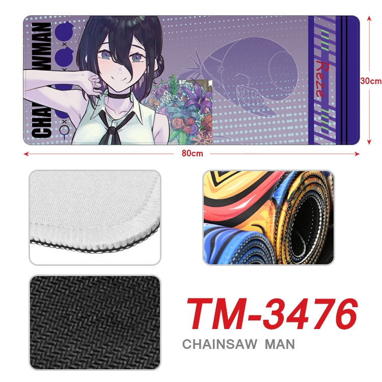 chainsaw man Anime peripheral new lock edge mouse pad 30X80cm  TM-3476