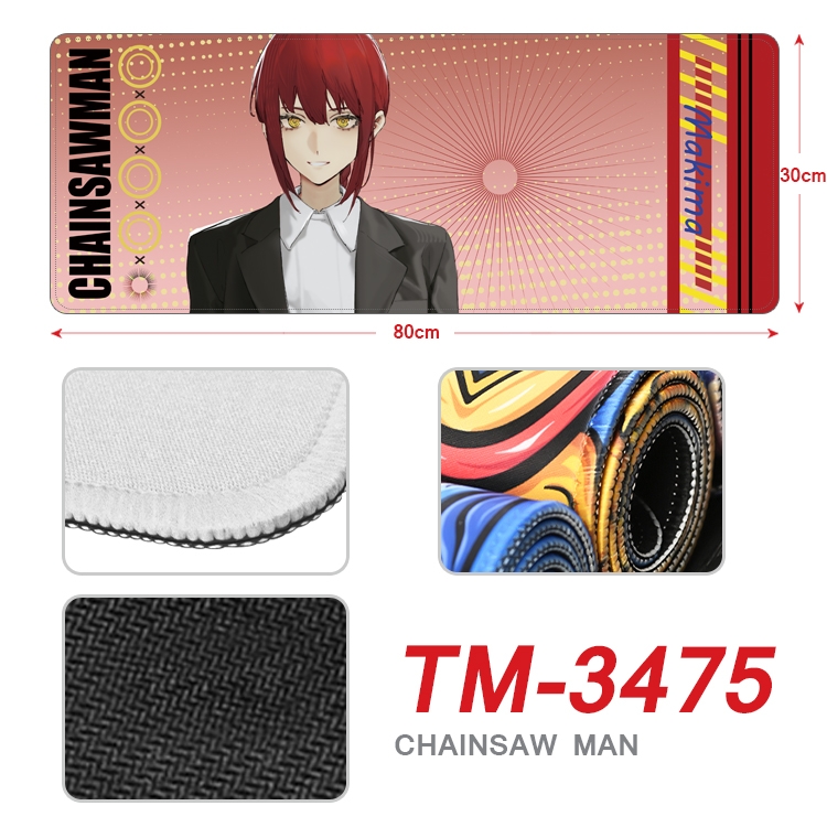 chainsaw man Anime peripheral new lock edge mouse pad 30X80cm TM-3475