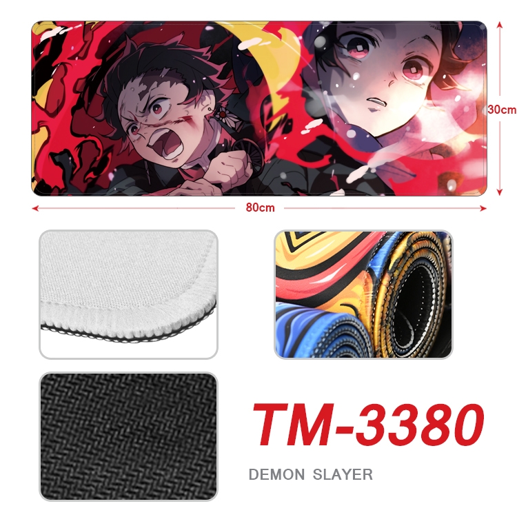 Demon Slayer Kimets  Anime peripheral new lock edge mouse pad 30X80cm TM-3380