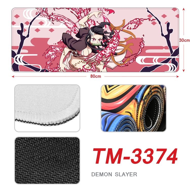 Demon Slayer Kimets  Anime peripheral new lock edge mouse pad 30X80cm TM-3374