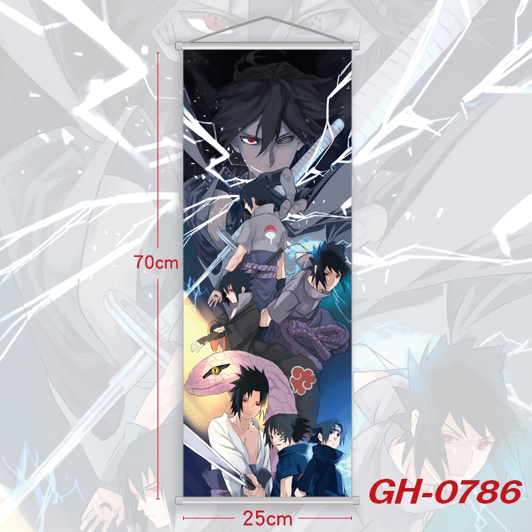 Naruto Plastic Rod Cloth Small Hanging Canvas Painting 25x70cm price for 5 pcs GH-0786