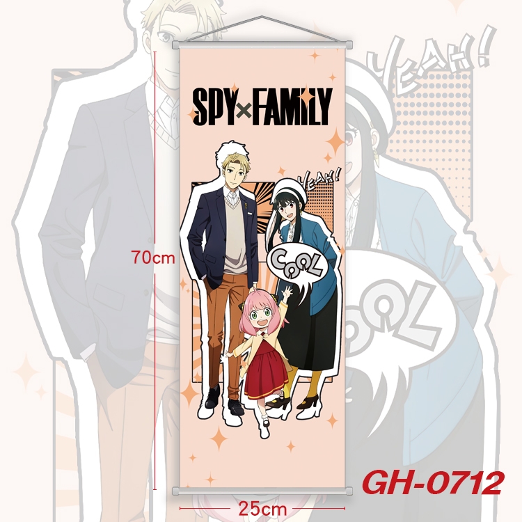 SPY×FAMILY Plastic Rod Cloth Small Hanging Canvas Painting 25x70cm price for 5 pcs  GH-0712