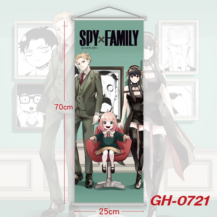 SPY×FAMILY Plastic Rod Cloth Small Hanging Canvas Painting 25x70cm price for 5 pcs V