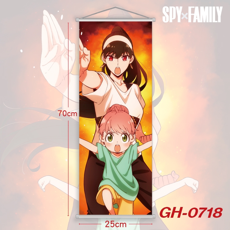 SPY×FAMILY Plastic Rod Cloth Small Hanging Canvas Painting 25x70cm price for 5 pcs GH-0718