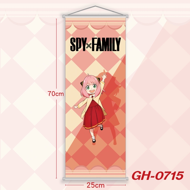 SPY×FAMILY Plastic Rod Cloth Small Hanging Canvas Painting 25x70cm price for 5 pcs GH-0715