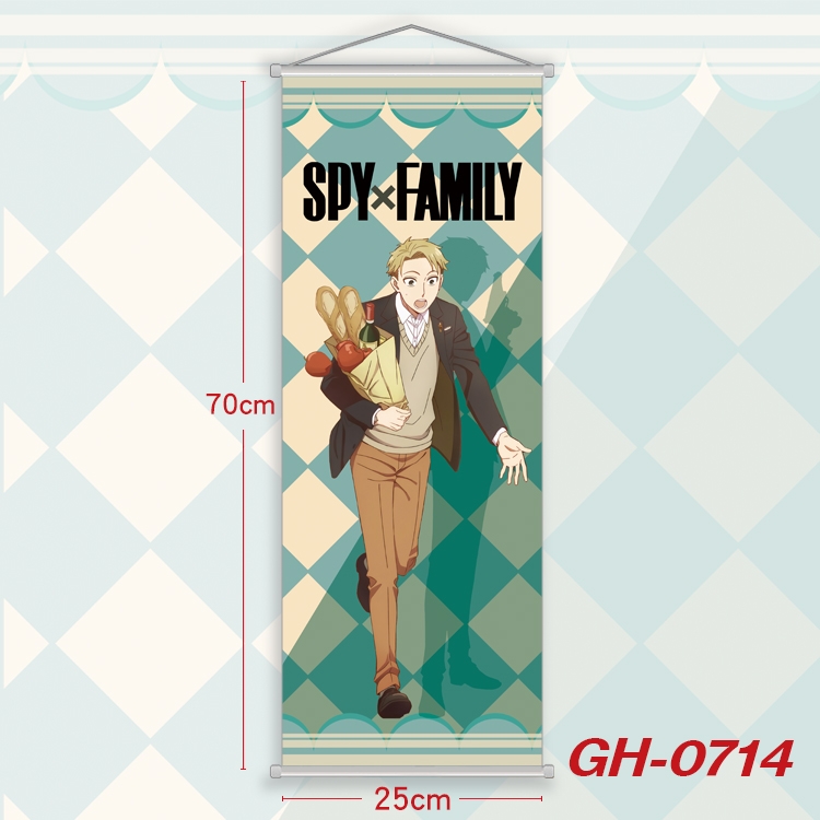 SPY×FAMILY Plastic Rod Cloth Small Hanging Canvas Painting 25x70cm price for 5 pcs GH-0714