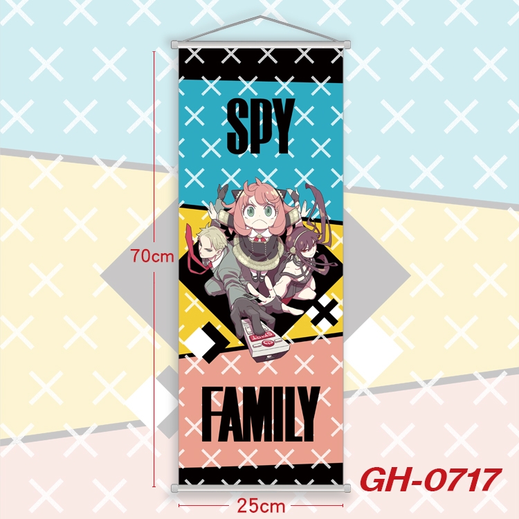 SPY×FAMILY Plastic Rod Cloth Small Hanging Canvas Painting 25x70cm price for 5 pcs  GH-0717