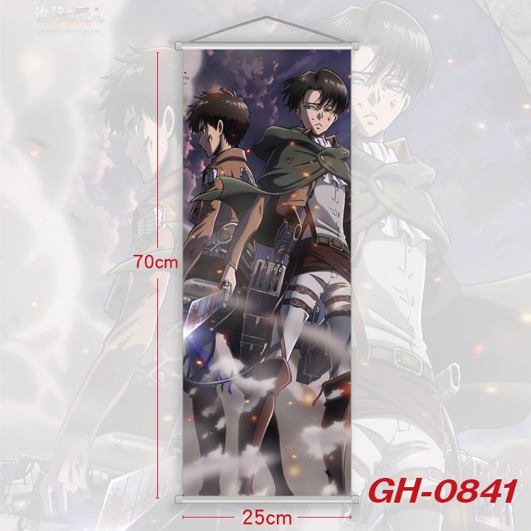 Shingeki no Kyojin Plastic Rod Cloth Small Hanging Canvas Painting 25x70cm price for 5 pcs GH-0841