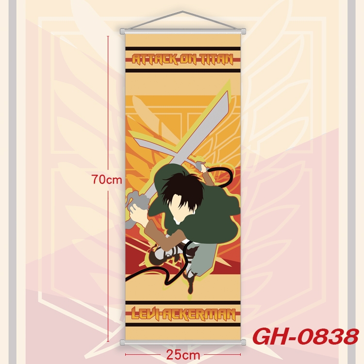Shingeki no Kyojin Plastic Rod Cloth Small Hanging Canvas Painting 25x70cm price for 5 pcs  GH-0838