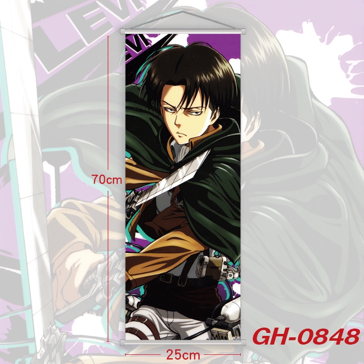 Shingeki no Kyojin Plastic Rod Cloth Small Hanging Canvas Painting 25x70cm price for 5 pcs GH-0848