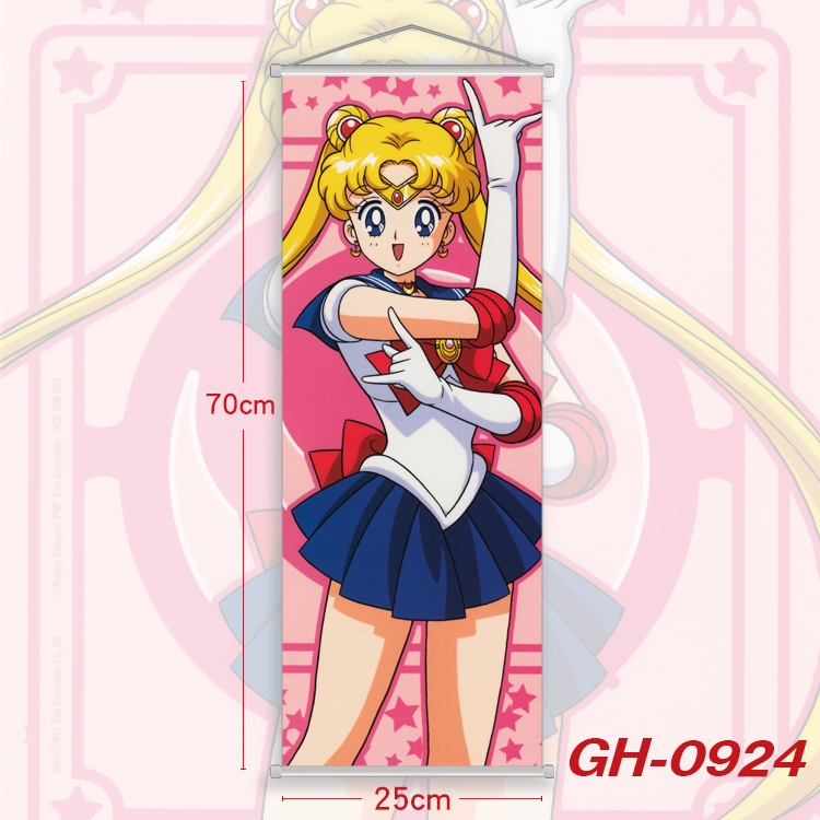 sailormoon Plastic Rod Cloth Small Hanging Canvas Painting 25x70cm price for 5 pcs  GH-0924