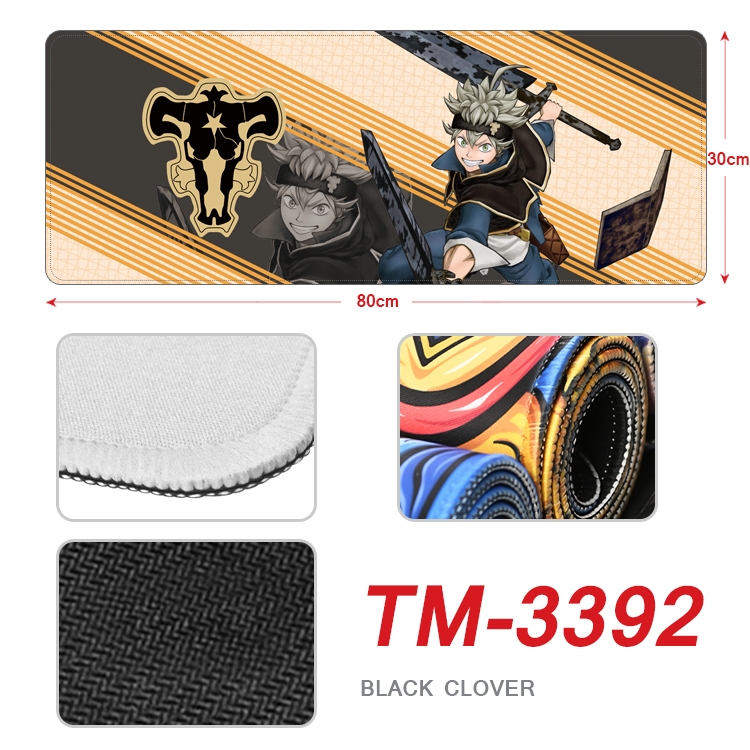 Black Clover Anime peripheral new lock edge mouse pad 30X80cm TM-3392