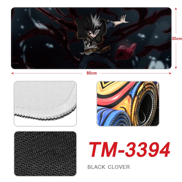 Black Clover Anime peripheral new lock edge mouse pad 30X80cm TM-3394