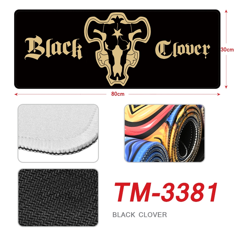 Black Clover Anime peripheral new lock edge mouse pad 30X80cm TM-3381