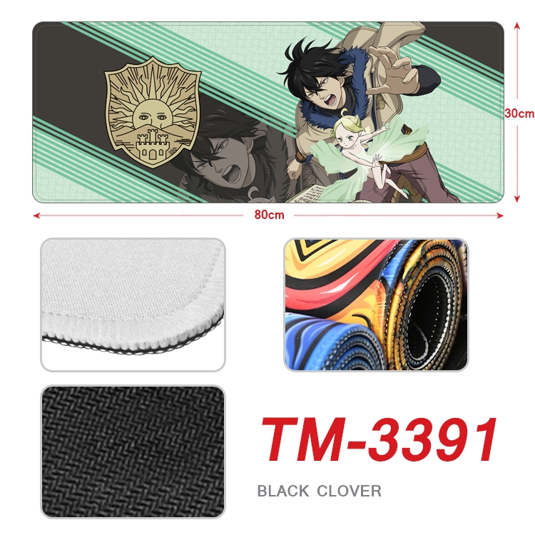 Black Clover Anime peripheral new lock edge mouse pad 30X80cm TM-3391