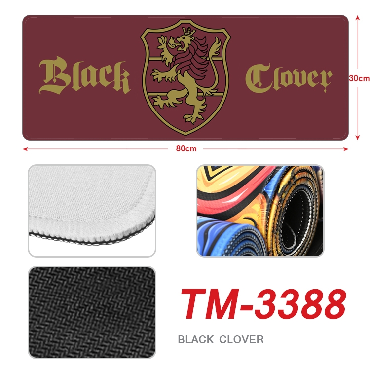 Black Clover Anime peripheral new lock edge mouse pad 30X80cm TM-3388