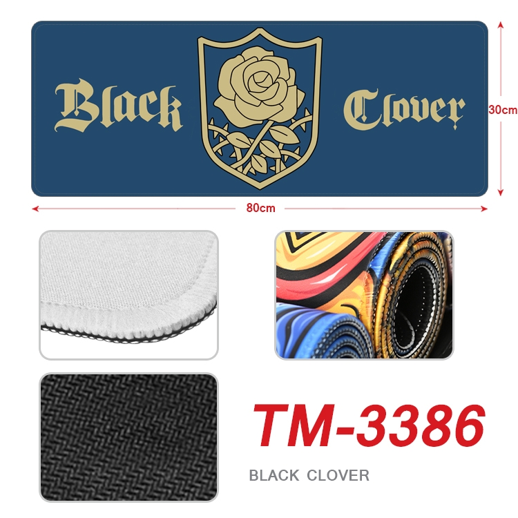 Black Clover Anime peripheral new lock edge mouse pad 30X80cm TM-3386