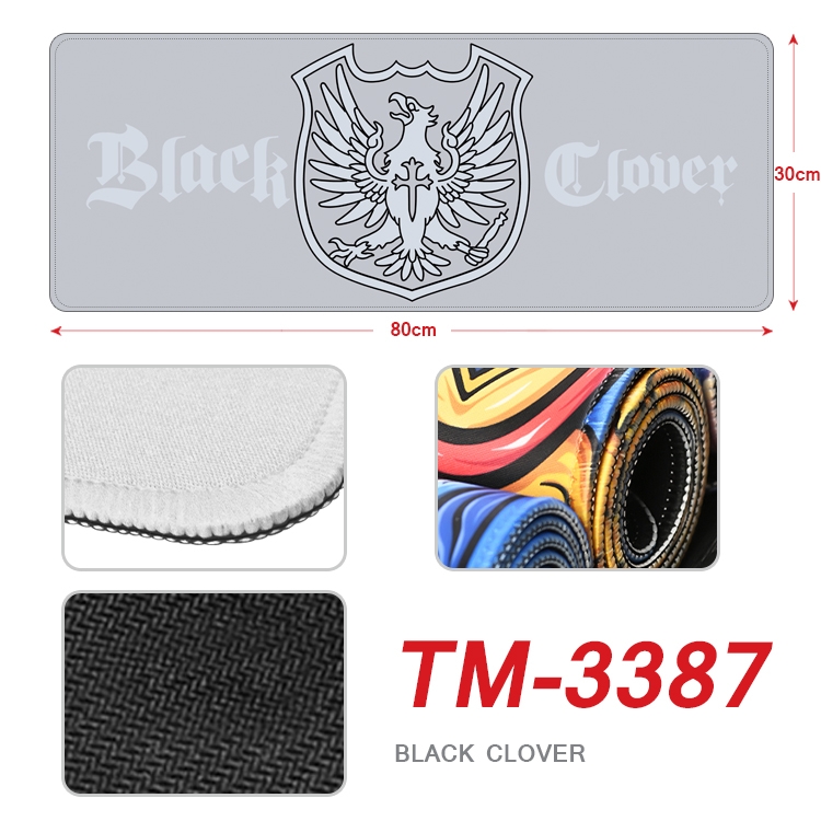 Black Clover Anime peripheral new lock edge mouse pad 30X80cm TM-3387