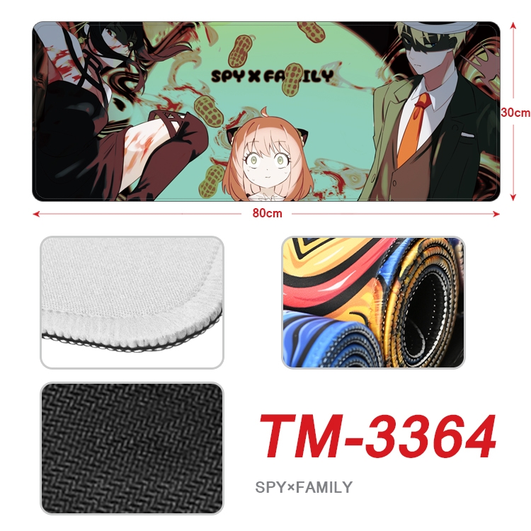 Black Clover Anime peripheral new lock edge mouse pad 30X80cm TM-3364