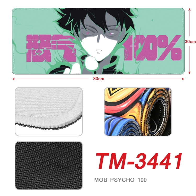 Mob Psycho 100 Anime peripheral new lock edge mouse pad 30X80cm TM-3441