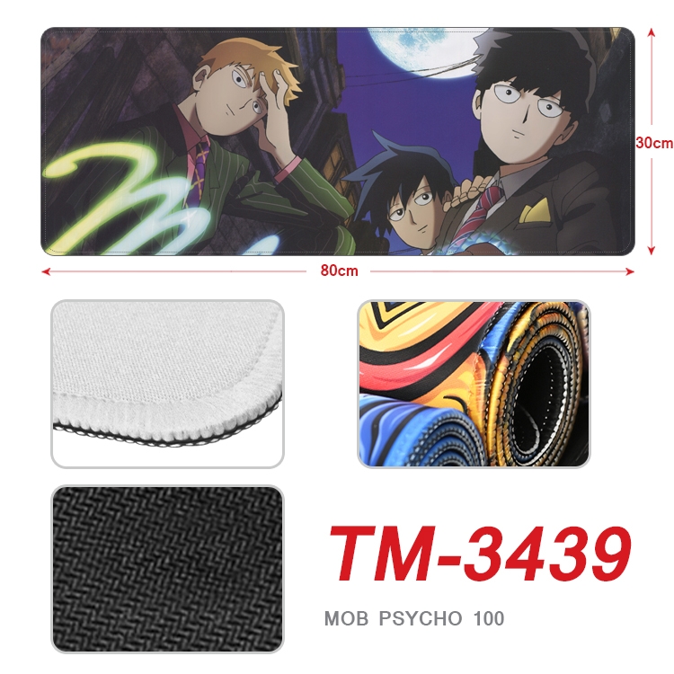 Mob Psycho 100 Anime peripheral new lock edge mouse pad 30X80cm TM-3439