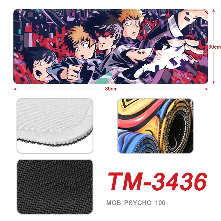 Mob Psycho 100 Anime peripheral new lock edge mouse pad 30X80cm TM-3436